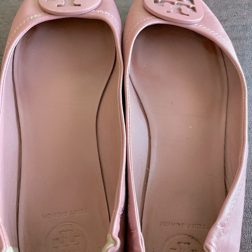 Tory Burch Pink Leather Flats - Picture 3 of 5